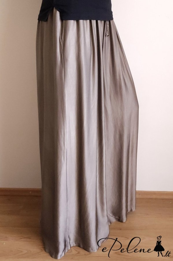 Prabangios šilko ir viskozės kelnės