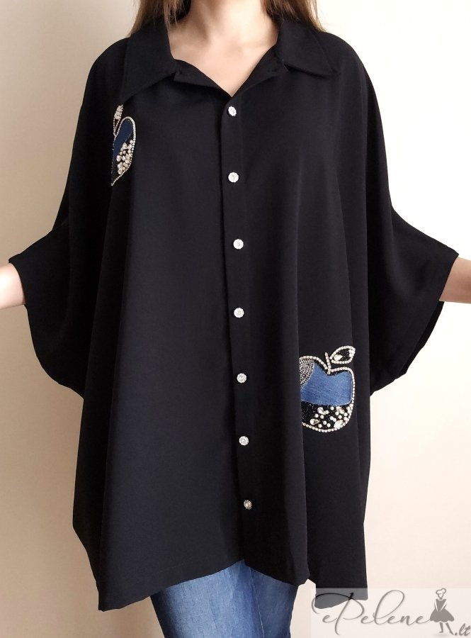 Nauja DW oversize tunikasu obuoliukais