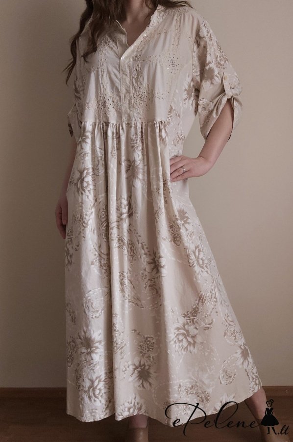 Retro stiliaus medvilninė suknelė