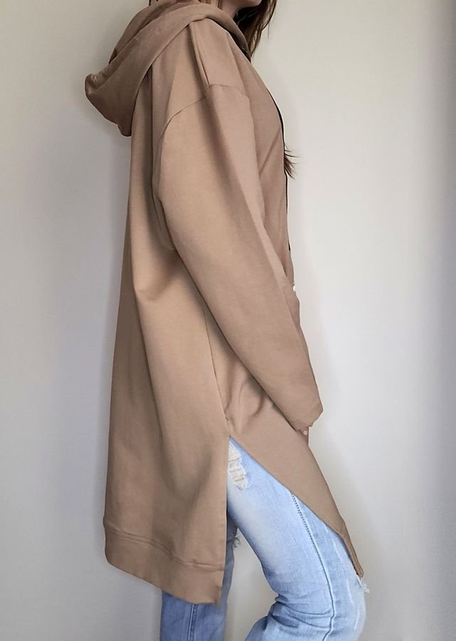Naujas ilgas džemperis su kapišonu S/M L/XL