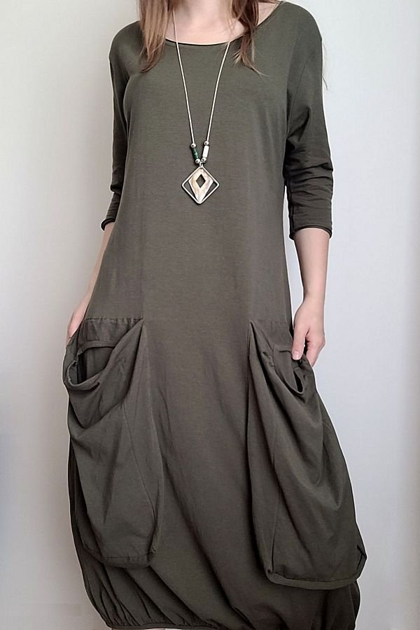 Nauja suknelė giliomis kišenėmis XL - 2XL
